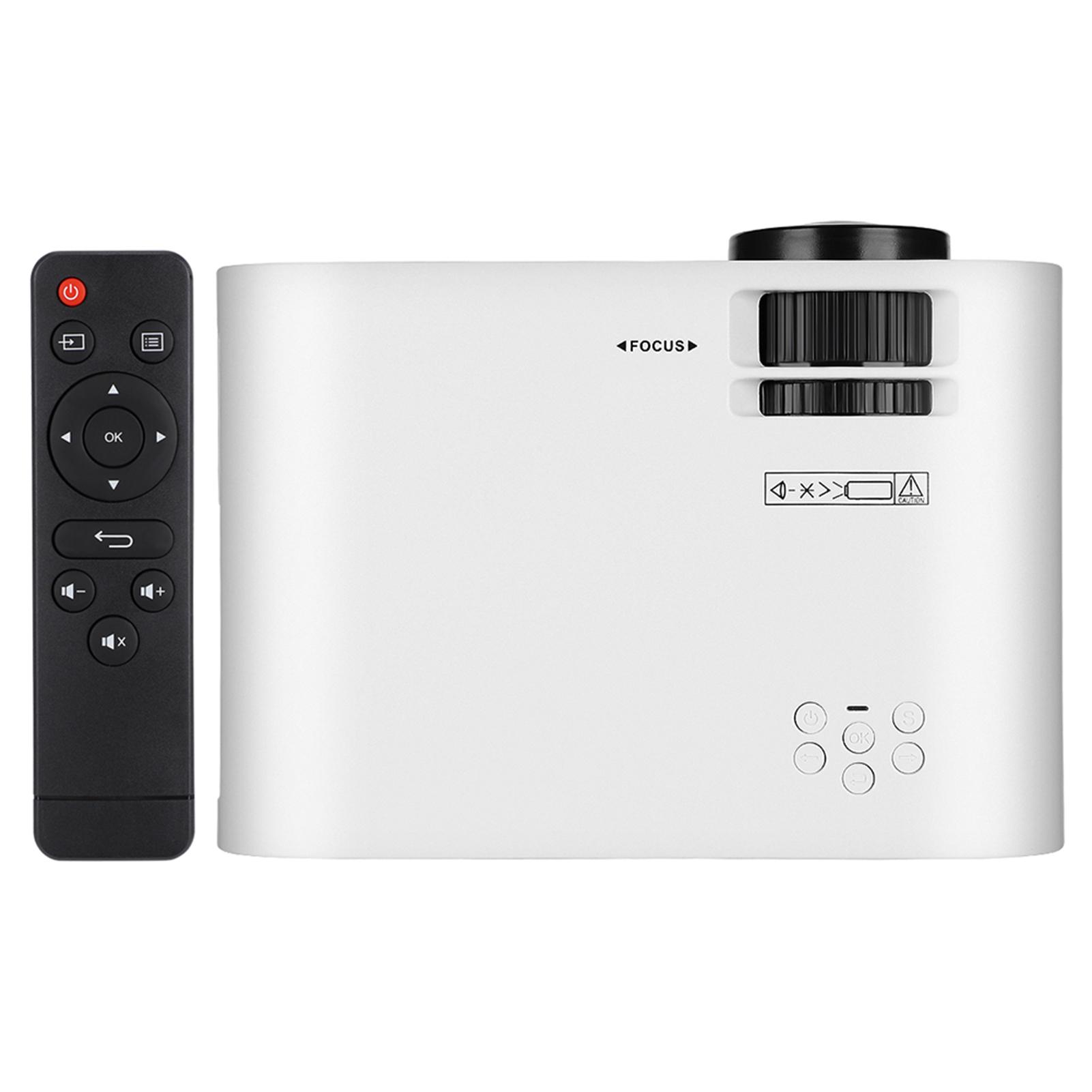 

W90 Портативный ЖК-проектор красного и синего цвета 3D 480P Mirroring Version Белый US Plug