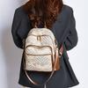 Top Handle Ethnic Style Shoulder Bag Pu Mini Travel Backpack Japanese Women Casual Backpack  Lady