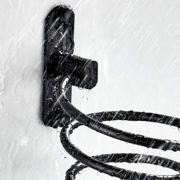 Hair Dryer Rack Space Aluminum Bathroom Wall Holder Shelf Storage