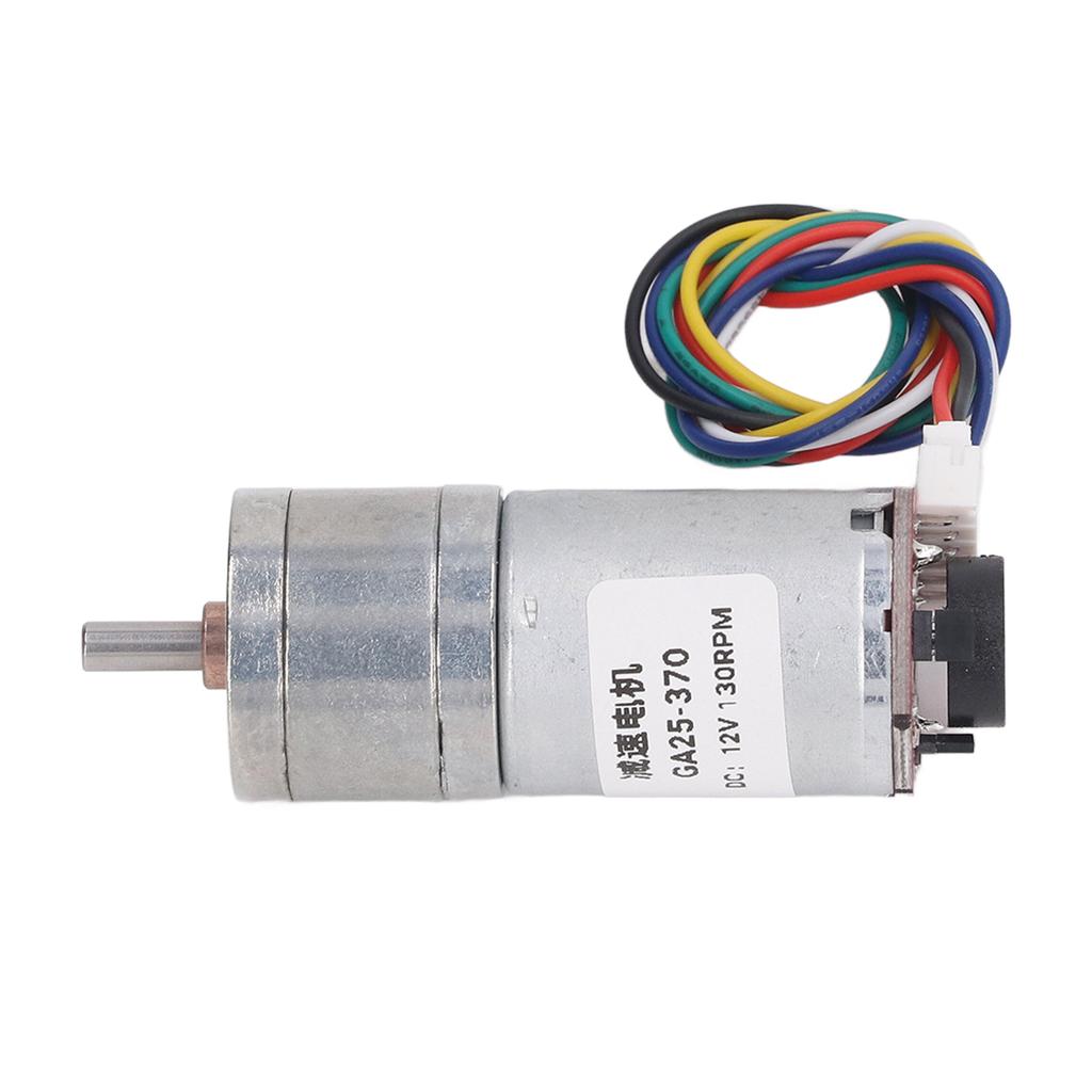 Gear Motor 12V 130RPM Metal Gear High Torsion Aluminum Alloy Electronic Component for Printer Robot