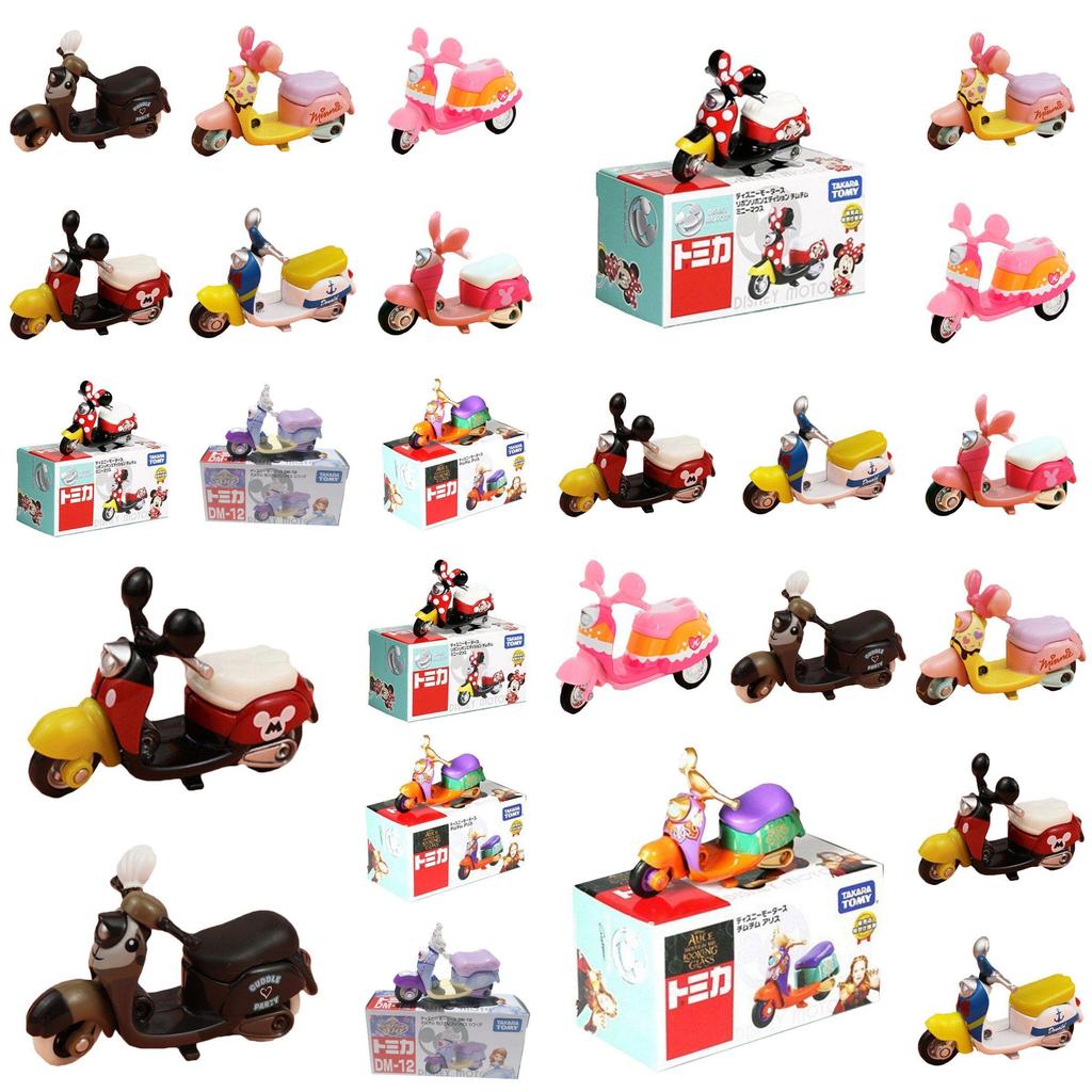 Diecast Toys Tomica Small Alloy Motorcycle Model Minnie Gift Anime