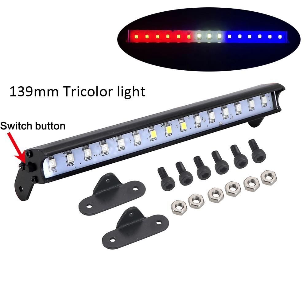 RC Car Roof LED Light Bar Light 53-149mm Searchlight for 1/10 TRX TRX4 Defender TRX6 G63 Axial SCX10 RC Crawler