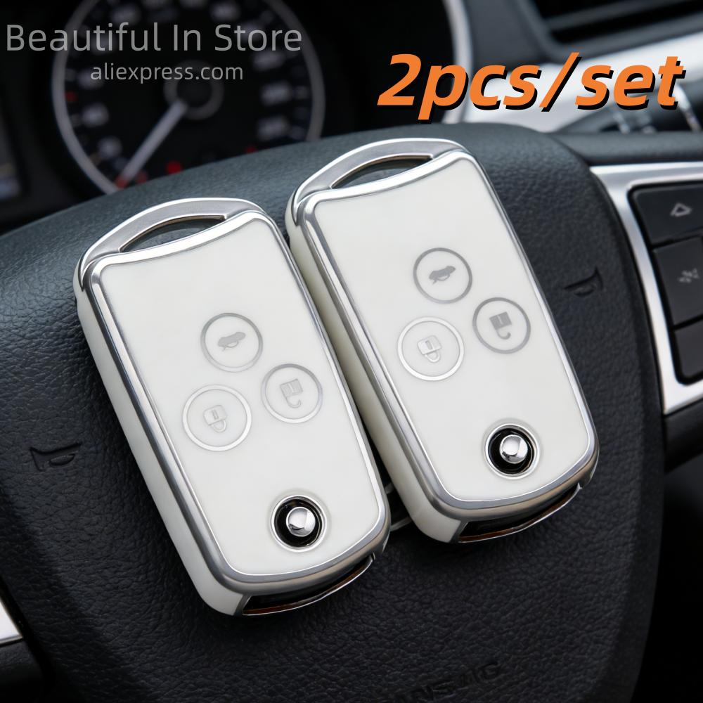 2pcs/lot car key case covers For Acura TL TSX ZDX RSX CRZ For Honda Civic Fit Accord CRV HRV Jazz Odyssey
