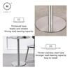 Homlly Tonii Stainless Steel Round Slim Table (40-70cm Diameter)