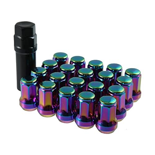 

ACROPIX Автомобильные колесные гайки Конусное посадочное место Закрытый конец Выпуклые гайки с шестигранной головкой с ключом-головкой M12 x 1.25 Разноцветные 20 шт.