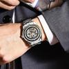 Hollowed Out Men's Fully Automatic Mechanical Watch Stainless Steel Men's Fashionable Waterproof Luminous Trendy Watch