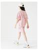 2025 Korean Style Girls' Tie-Dye Short Sleeve Pants Set - Fashionable Big Kid Sports Two-Piece Outfit