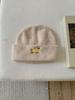 Autumn Winter Hats For Women Puppy Embroidered Knitted Beanie Ear Protection Cold Proof Keep Warm Baggy Cap Female New