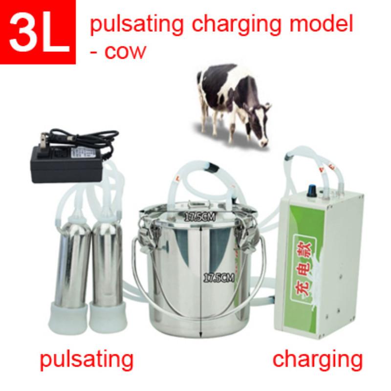 3L/5L dojící stroj automatický elektrický a pulzační pro farmy krávy kozy ovce vakuové čerpadlo nerezové vědro na dojení