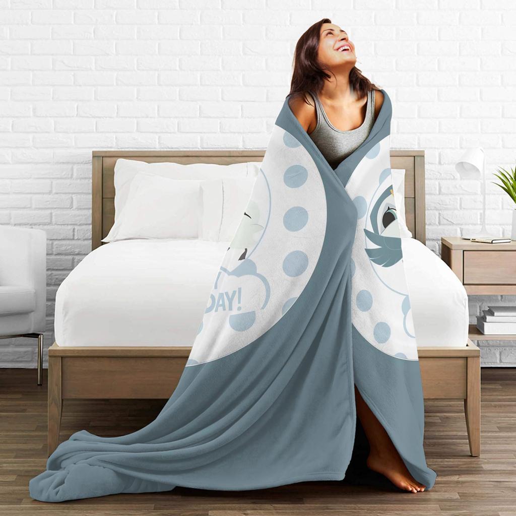 Puffins Rocks Plush Blankets Students Flannel Throw Blanket For Home Decor Soft Warm Design Quality Bedspread Birthday Present