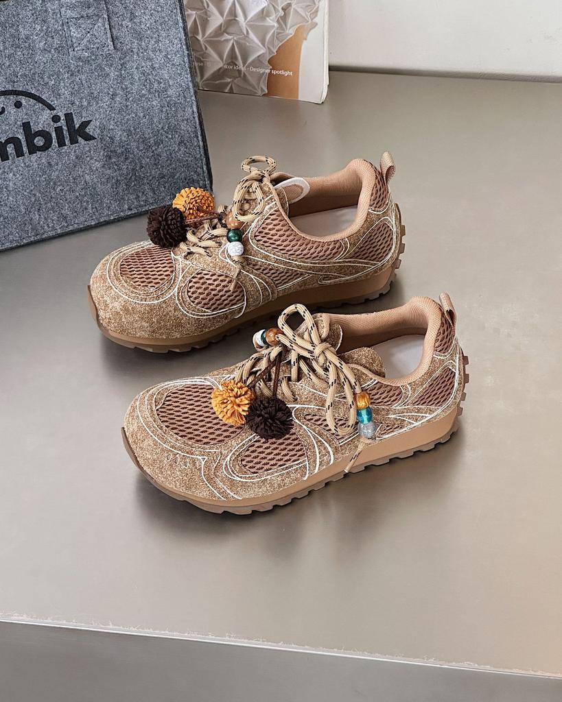 2025 new ugly cute German training shoes women's retro versatile casual sports board shoes Forrest Gump shoes outdoor mountaineering hiking shoes