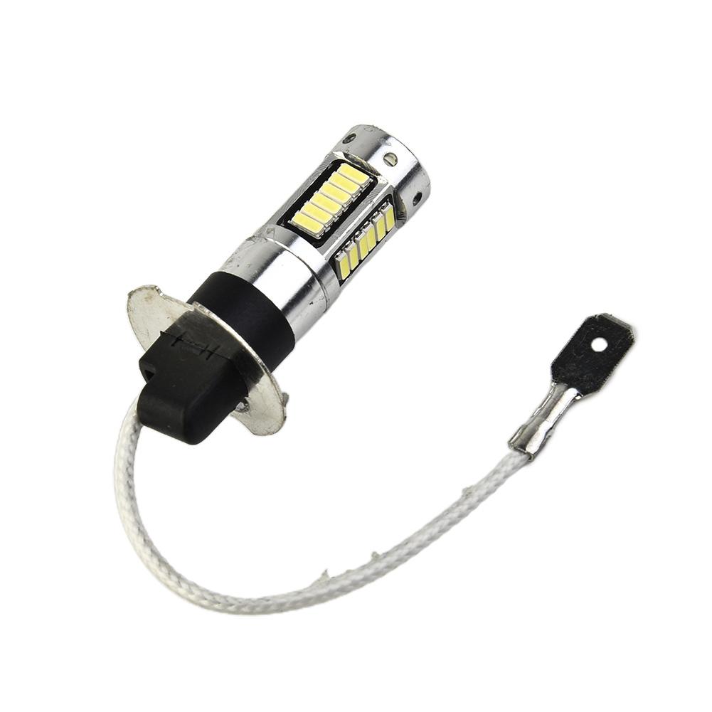 2pcs Car H3 LED Fog Lights High Power Lamps Daytime Running Light Bulbs Super Bright Canbus 6000K White Lamp Bulbs 7
