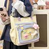 College style messenger bag women's new Korean version large-capacity transparent pain bag ins Japanese versatile student shoulder bag tide