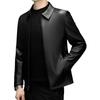 Goatskin leather jacket autumn and winter new middle-aged business casual leather jacket
