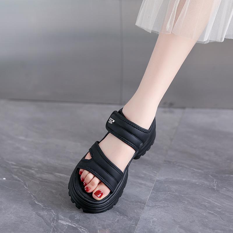 Sports sandals women's summer new platform fashion versatile lightweight Roman sandals open-toed Velcro beach shoes