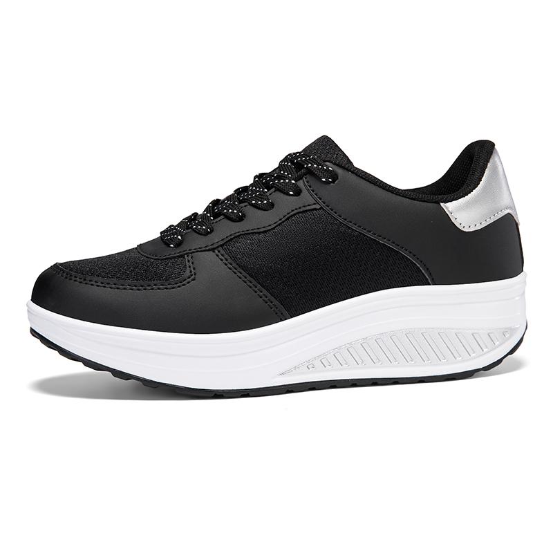 TUINANLE Pantofi albi pentru cupluri, pantofi casual cu platformă, confortabili, adidași ușori pentru mers pe jos, pantofi tenis pentru femei