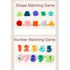 Montessori Wooden Toys Kids Busy Board Shape & Number Matching Digital Shape Educational Toys for Children Gifts