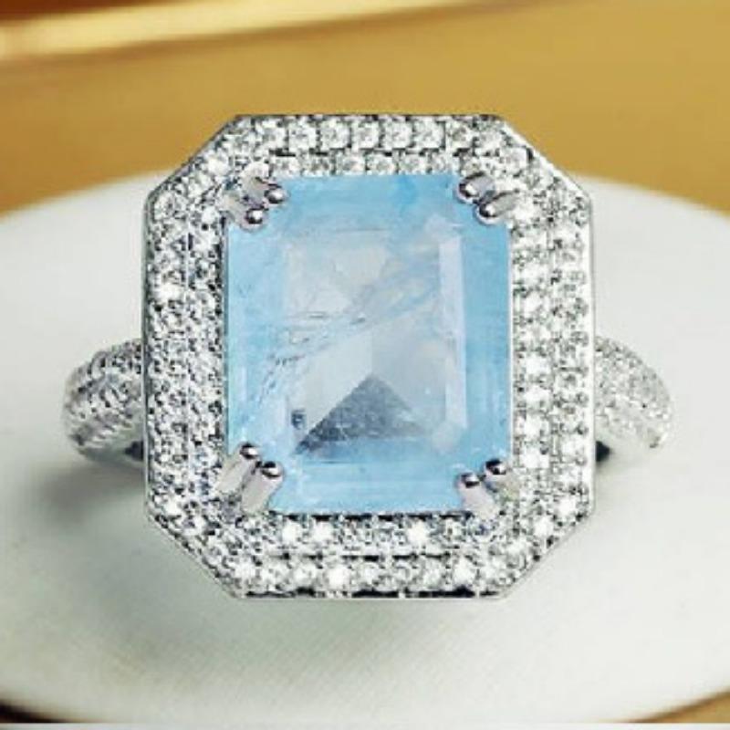 New Product Simulation Paraiba Ring Princess Fangcaibao Candycaibao Ring Personality Retro