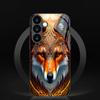 Wolf Design Tempered Glass Phone Case Suitable for Samsung Galaxy S26 S25 S24 S23 S22 S20 FE/Ultra/Plus Anti Drop Back Cover