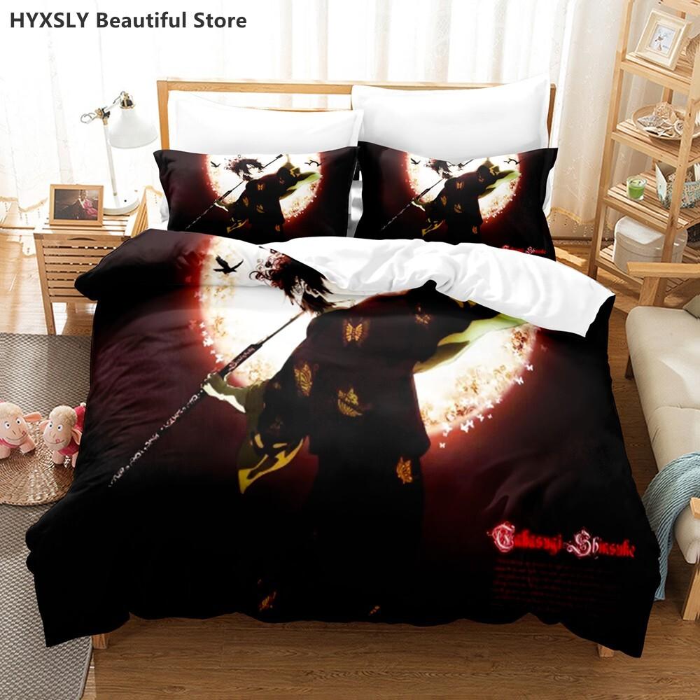 Gintama Bedding Set Duvet Cover Pillowcases For Adult Kids Single Double Full Queen King Kids Teens Sakata Gintoki Bed Linen