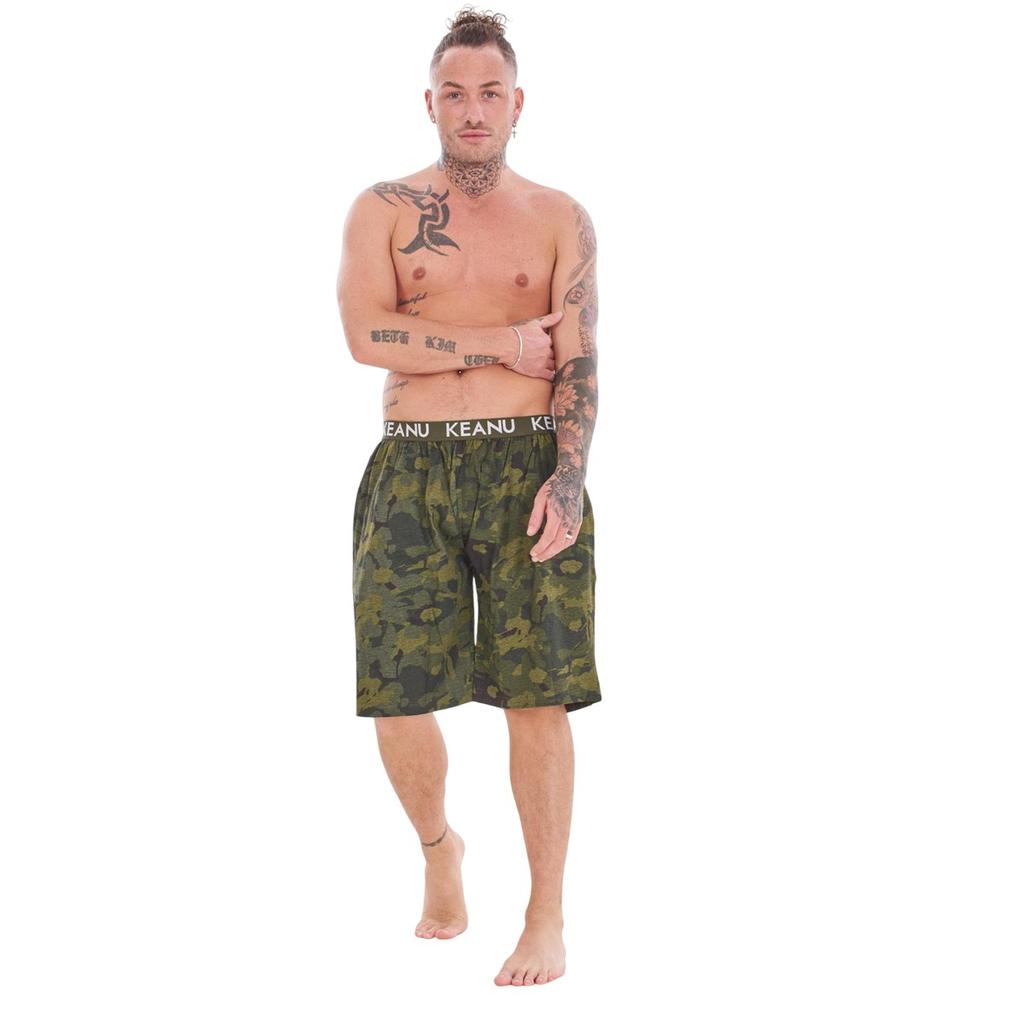 Keanu Mens Camouflage Lounge Shorts (Pack of 2)