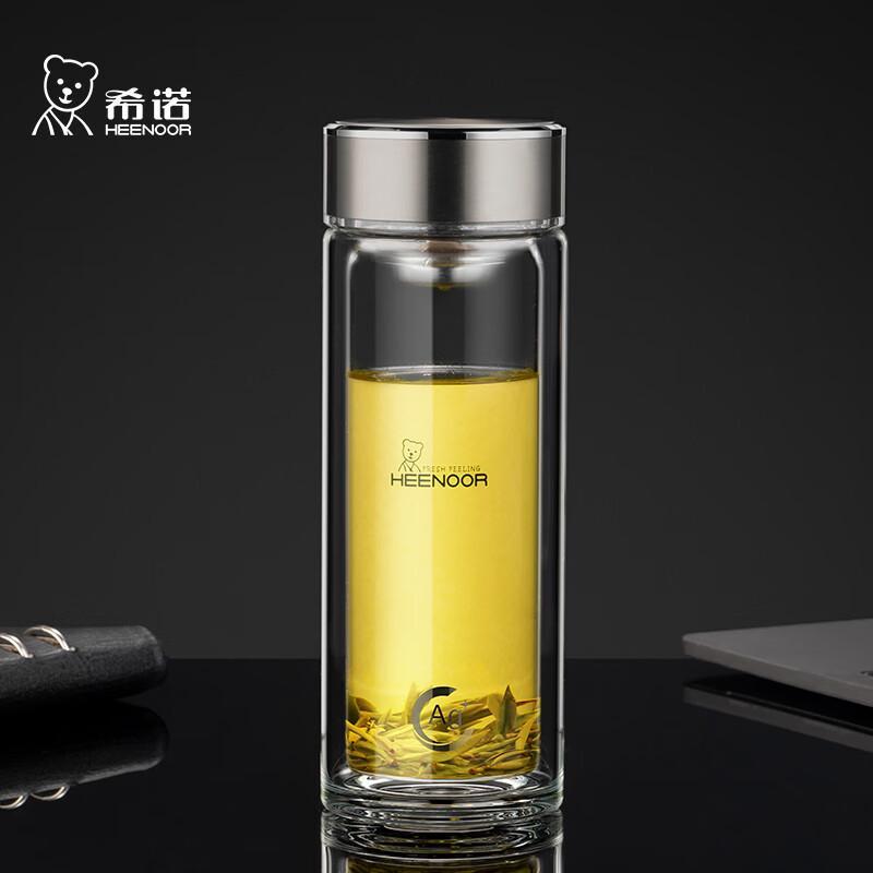 

XINUO Double-Layer Antibacterial Glass Tea Cup