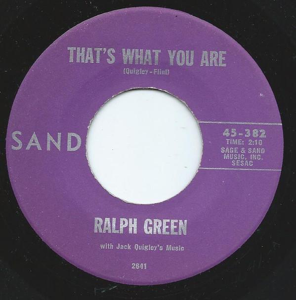 

7inch Record RALPH GREEN - That s What You Are 45382 Sand US Pop Used