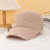 Korean Knitted Hollow Baseball Cap with Adjustable Outdoor Versatile Casual Duckbill Cap for Spring and Summer, Men's and Women's Knitted Caps