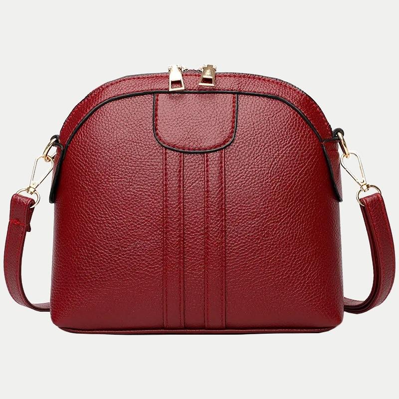 Cheap New Leather Shoulder Bags for Women Simple Style Crossbody Shell