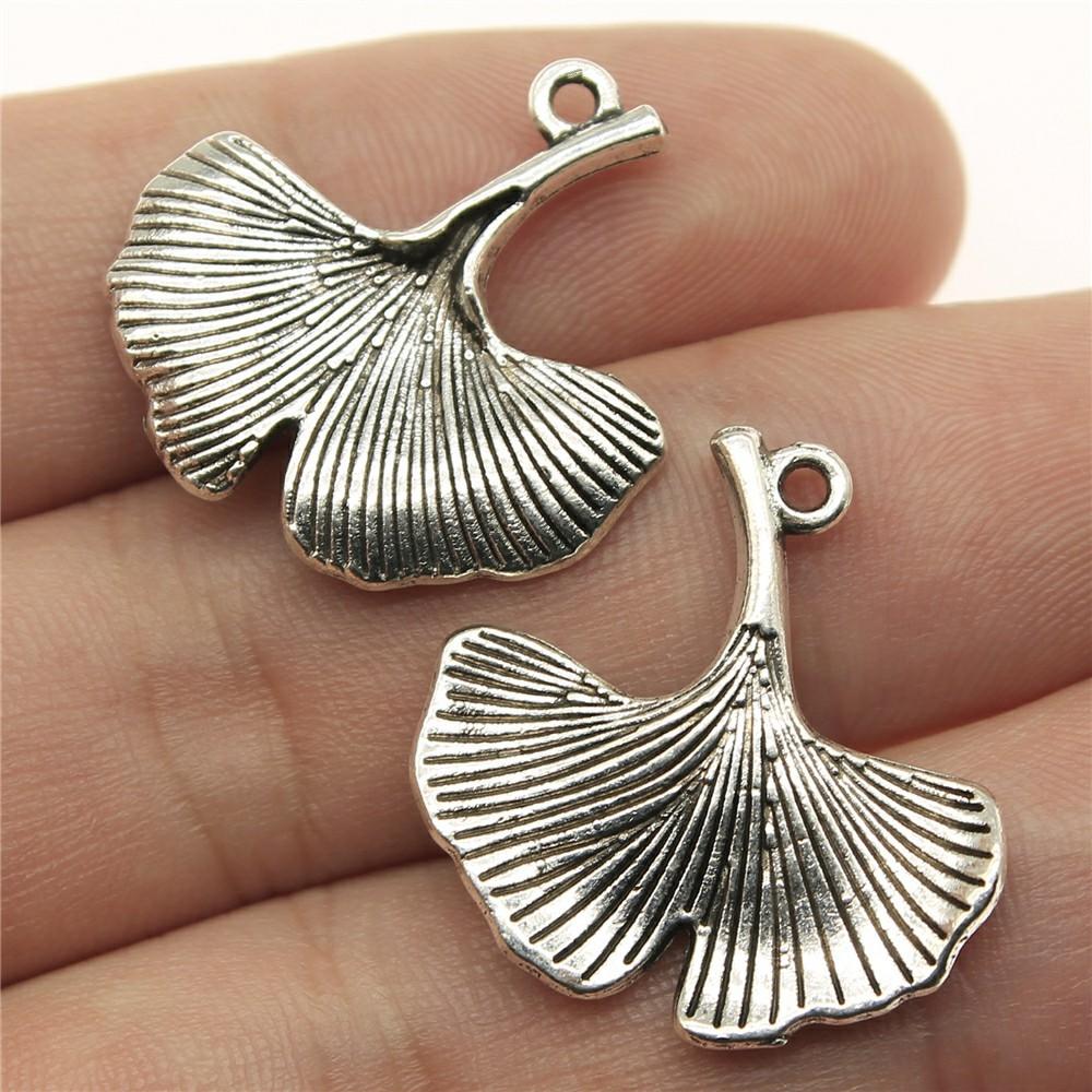 10pcs Tree Leaf Charms Pendant Antique Bronze Silver Color Pendants DIY Crafts Making Findings Handmade Tibetan Jewelry