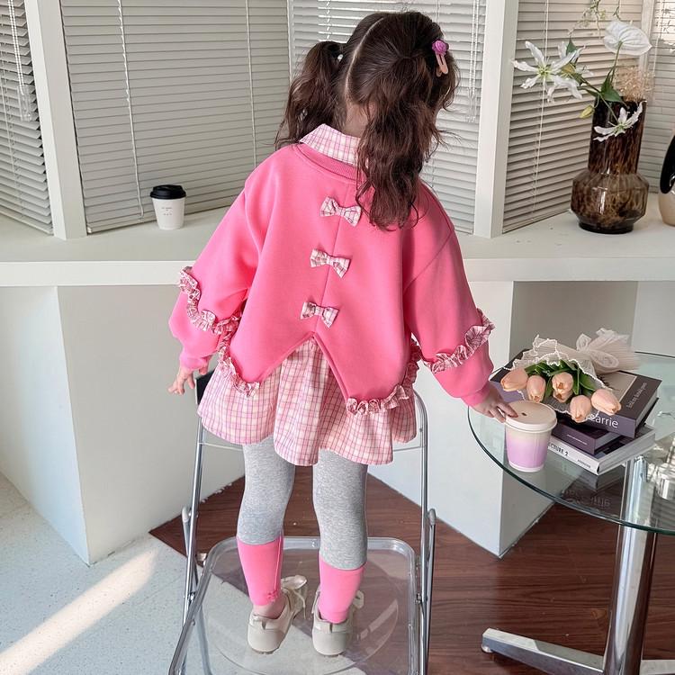 

2026 Girls Spring New Arrivals: Baby Girl Two-Piece Hoodie and Leggings Set 110 cm