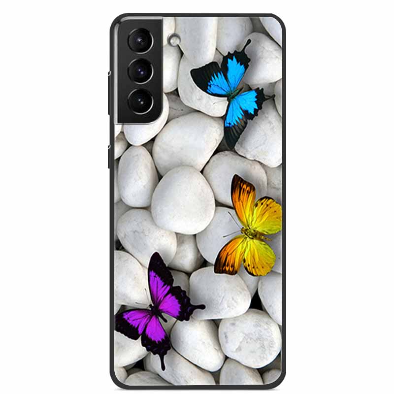 For Samsung S22 Case Wolf Lion Cat Black Silicone Soft Back Cover Case For Samsung Galaxy S21 FE S22 Ultra Phone Case S 22 Funda