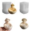 Halloweens Silicone Candle Mould With Witch Skull and Wizard Robe Designs for Crafting and Home Decoration