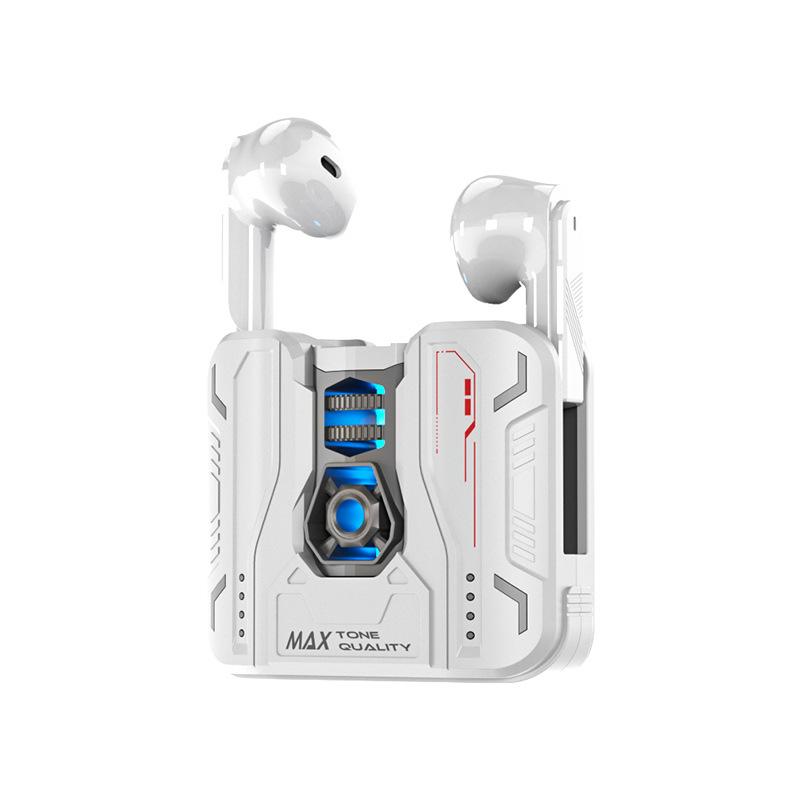 

Wireless Bluetooth Earphone Cool Mecha Style Cool Light Effect Bluetooth 5.4 Long Battery Life Play Game Headset сірий
