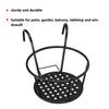 Thick wrought iron construction Flower Pot Holder  Railing hanging chlorophytum & pothos