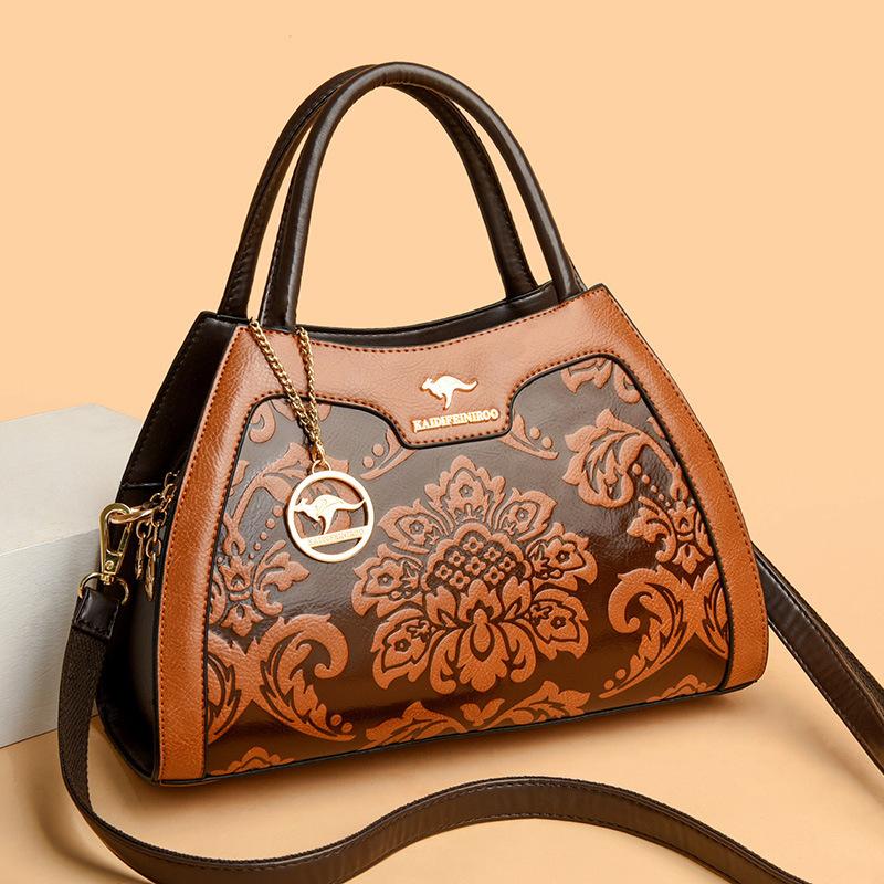 Crossbody Bag Shoulder Bag Women's Chinese Style Middle-aged Women's Handbag