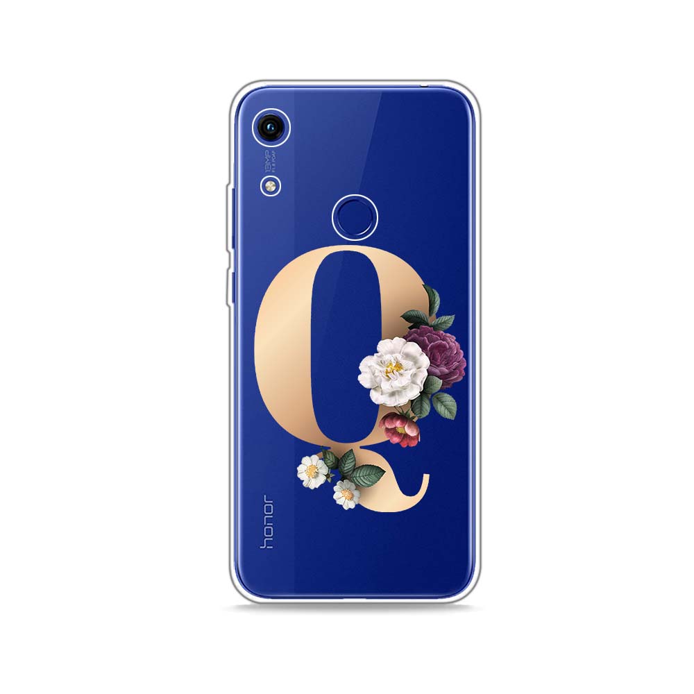 Letter Alphabet Flowers Z Silicone Cover For Honor 10X 9X 8X MAX 20 10 9 8 8A 8C 8S Prime 7A Pro Lite Soft Phone Case