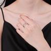 2025 Korean Style Adjustable Zircon Hug of Love Minimalist Women's Ring