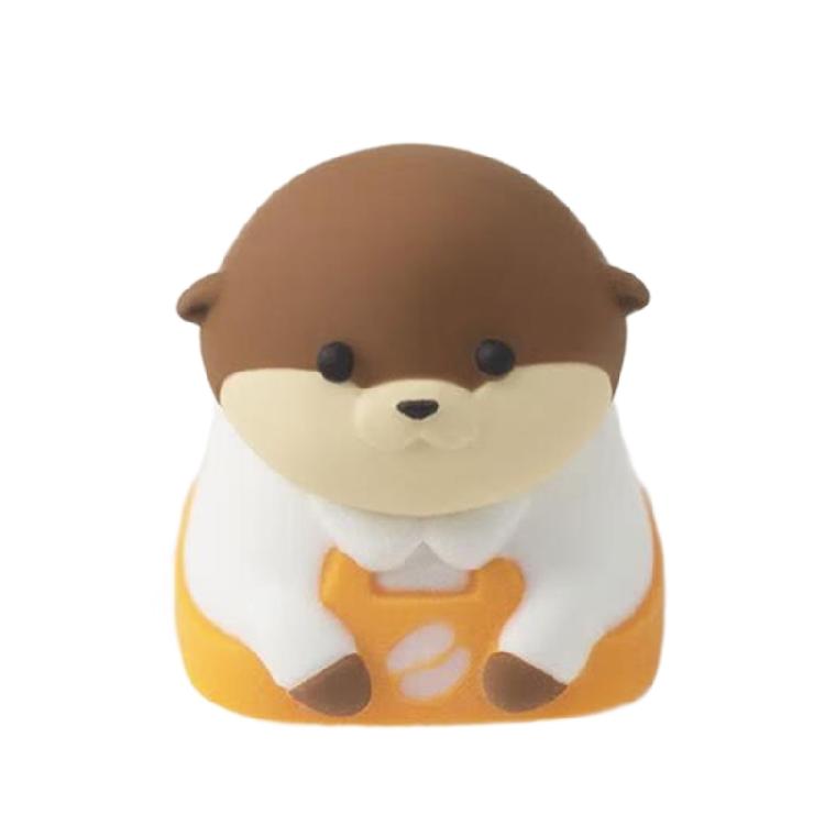 

Gradients Color Resin Keycaps Featuring Capybara Art Compactly Size Key Caps Lightweight Build For Mechanical Keyboards