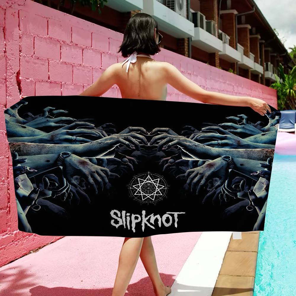 S-S-SlipknotEs Band Microfiber Printed Beach Towel Mountain Climbing Yoga Beach Swimming Running Absorbent Soft Towel