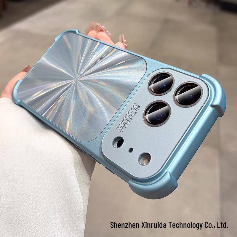 iPhone 17 Pro Max Case: Four-Corner Drop Protection with Aurora Laser CD Pattern for Apple 16