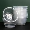 Disposable Transparent Thickened Soup Bowls with Lids, 330ml (50 Count)