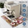 1Pcs Rubber Drying Mat With Pink Floral For Coffee Shop Restaurant Kitchen Carpet Tableware Durable Diatom Mud Table Mat Pet Mat