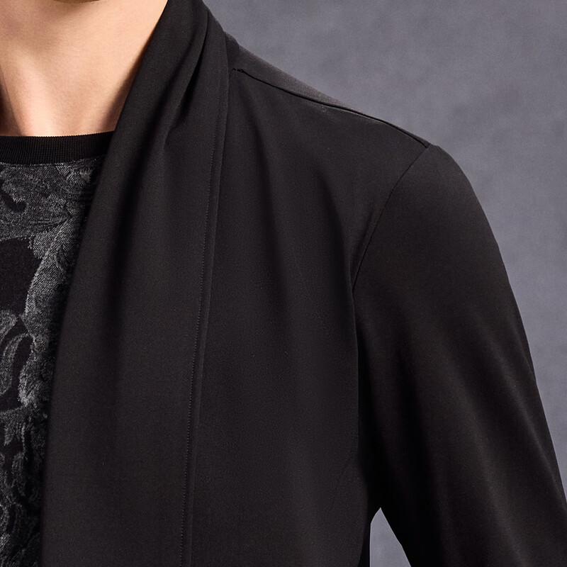 Antuniao Men's Chinese Print Faux Two-Piece Knit Cardigan Jacket