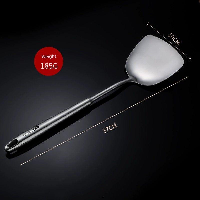 304 Stainless Steel Spoon Thickened Spatula For Home Kitchen Long Handle Soup Scoop Soup Ladle Sheng Tang Sheng Porridge Spoon Ladel 304 stainless steel spatula