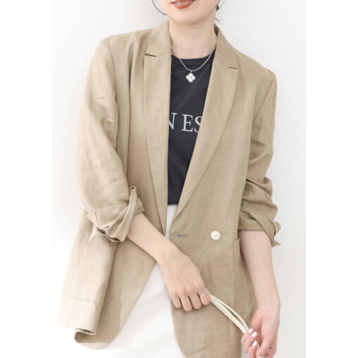 UnusedIENA/Iena [French linen jacket] Beige Size 36 Bay Cruise Office Casual