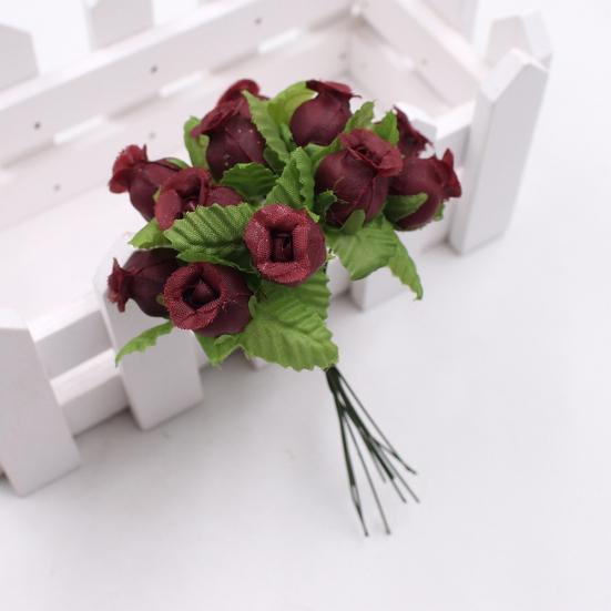 1 bukett kunstig blomst 12 rosehoder DIY Craft Home Party Bryllupsdekor