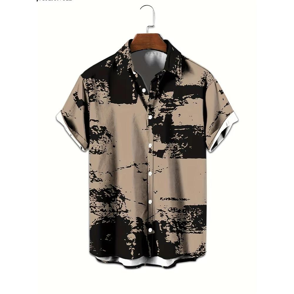 New Men's Large Size Shirts Daily Versatile Comfortable Breathable Short-sleeved Men's Button-down Shirts Fashion Men's Clothing