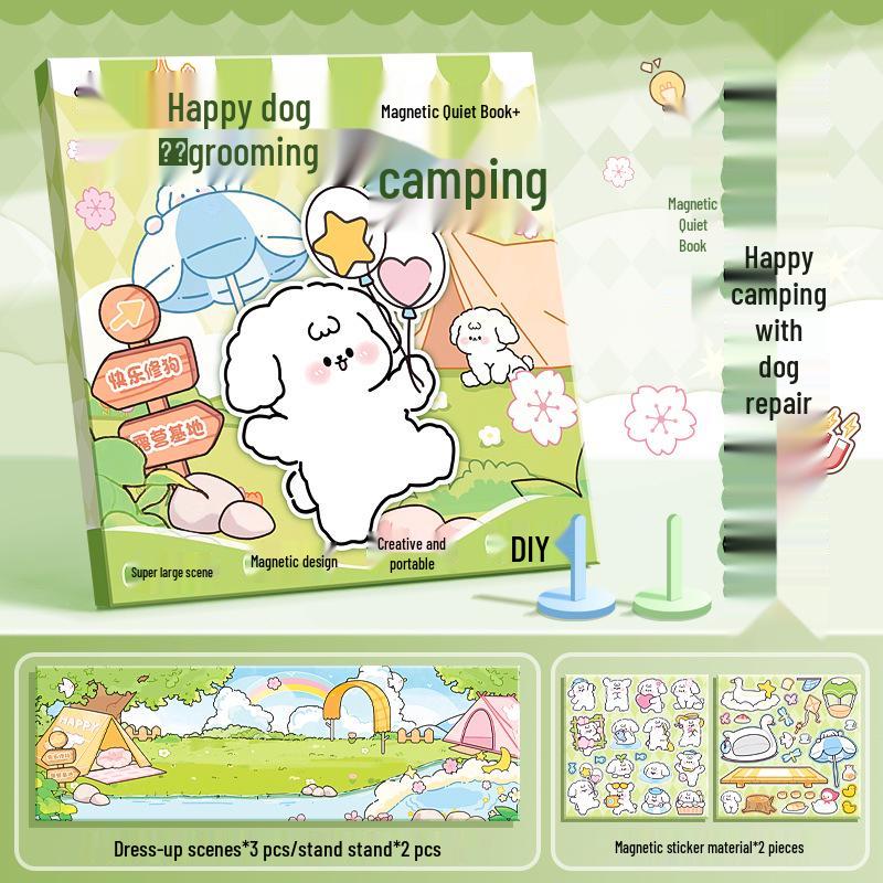 Magnetic Quiet Book: New Style Planner with Educational Stickers for Girls – No-Cut Magnetic Attraction & Iron Absorption