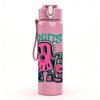1PC Squish Graffiti Character 750ml Color Plastic Sports Water Bottle Leakproof Flip Straw Lid Suitable for Sports Office Home Use